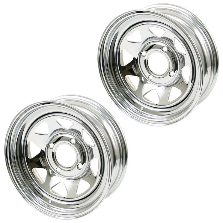 Vw Baja Bug 15X5 4 Lug Chrome Steel Spoke Wheel | Moore Parts
