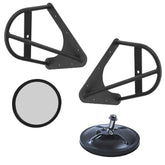 Vw Baja Bug Offroad Side View Mirror Mounts With 5" Black Flat Mirrors - Moore Parts