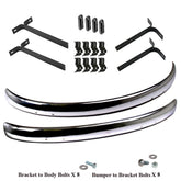 Vw Bug 1955 - 67 Front And Rear Cal Bumper Blade Kit W/Brackets, Hardware, Seals - Moore Parts