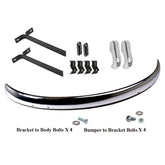 Vw Bug 1955 - 67 Rear Cal Bumper Blade Kit W/Brackets, Hardware, Euro - Moore Parts