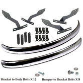Vw Bug 1968 - 73 Front And Rear Early Blade Bumper Kit W/Conversion Brackets, Cal - Moore Parts