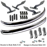 Vw Bug 1968 - 73 Front And Rear Early Blade Bumper Kit W/Conversion Brackets, Euro - Moore Parts