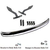 Vw Bug 1968 - 73 Front Early Blade Bumper Kit W/Conversion Brackets, Cal - Moore Parts