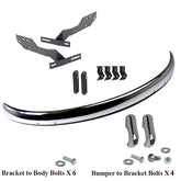 Vw Bug 1968 - 73 Rear Early Blade Bumper Kit W/Conversion Brackets, Euro - Moore Parts