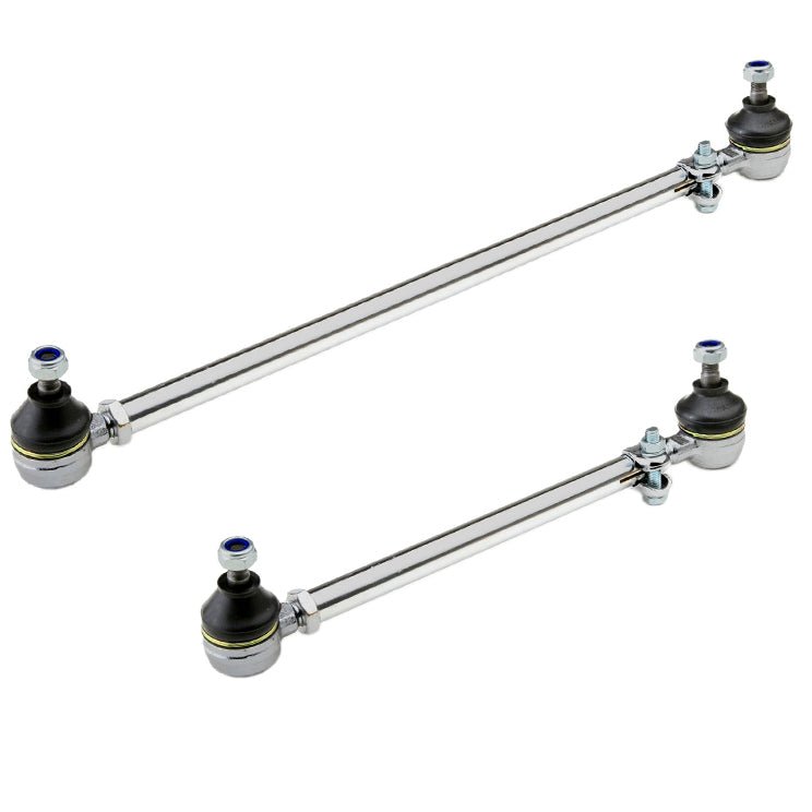Vw Bug Chrome Tie Rod Assemblies 1949 - 68 W/O Steering Damper Hole - Moore Parts
