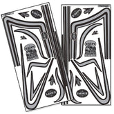 Vw Bug EMPI GTV C - Stripe Decal Set - Silver Stripe / Black Outline - Moore Parts