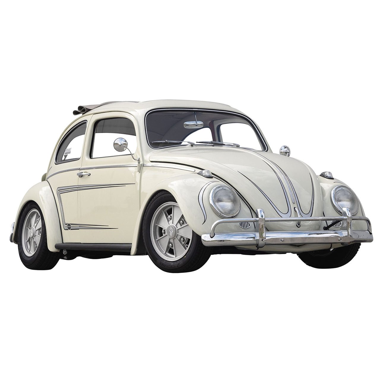 Vw Bug EMPI GTV C - Stripe Decal Set - Silver Stripe / Black Outline - Moore Parts