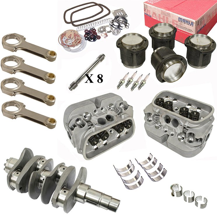Vw Bug Engine Rebuild Kit 1914cc Air - cooled, 69mm Crank GTV - 2 Heads / Mahle Pistons - Moore Parts