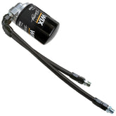 Vw Bug Full Flow Oil Filter System, Black AN Fittings - Black SS Hose - Dished Cam - Moore Parts