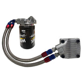Vw Bug Full Flow Oil Filter System, Blue/Red AN Fittings - SS Hose - Dished Cam - Moore Parts
