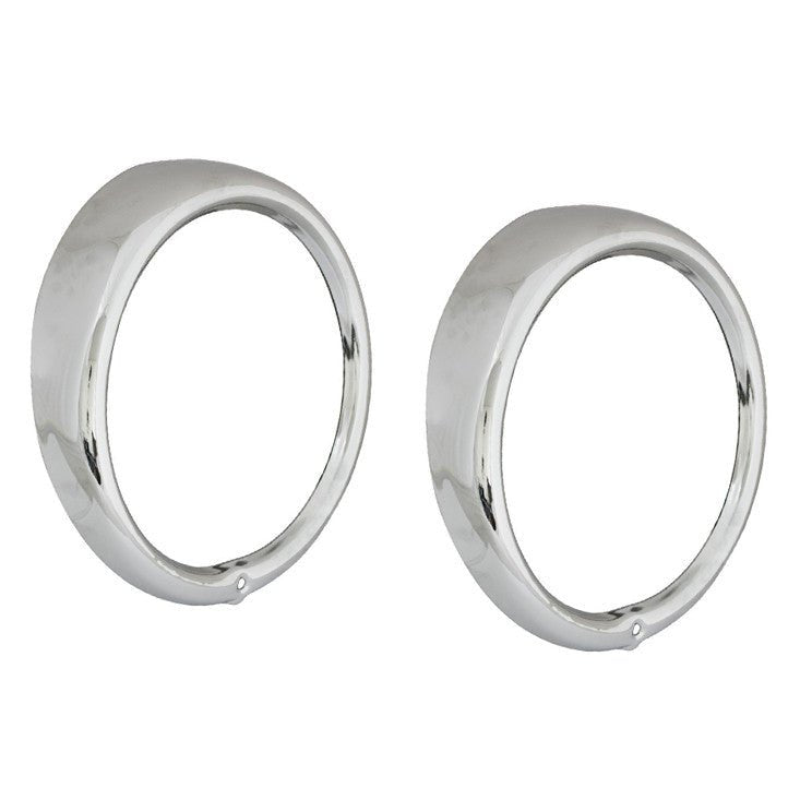 Vw Bug H4 Headlight Bucket Assembly Kit W/Chrome Rings. Pair Left & Right - Moore Parts