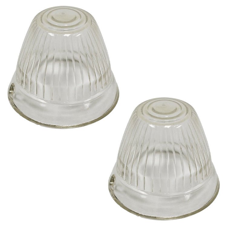 Vw Bug Left Or Right Clear Front Bullet Turn Signal Lens 1955 - 57, Pair - Moore Parts