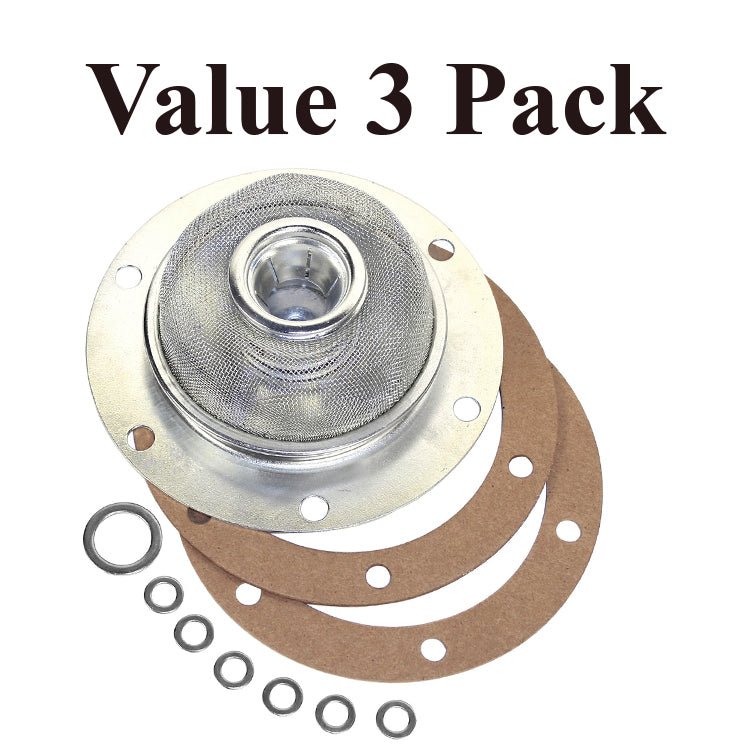 Vw Bug Oil Strainer Screen Kit 1300 - 1600cc, 1962 - 69 Single Relief Case, 3 Pack - Moore Parts