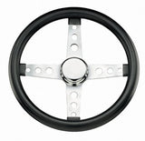 Vw Bug Steering Wheel, Chrome 4 Spoke 13" Diameter - Moore Parts