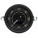 VW Bug & Super Beetle 0 - 120 MPH Speedometer By Smiths, Black Dial, Black Bezel - Moore Parts