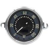 VW Bug & Super Beetle 0 - 120 MPH Speedometer By Smiths, Black Dial, Chrome Bezel - Moore Parts