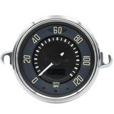 VW Bug & Super Beetle 0 - 120 MPH Speedometer By Smiths, Black Dial, Chrome Bezel - Moore Parts