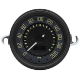 VW Bug & Super Beetle 0 - 200 MPH Speedometer By Smiths, Black Dial, Black Bezel - Moore Parts