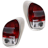 Vw Bug Tail Light Assemblies 1968 - 70 All Red Lens L/R, Pair - Moore Parts