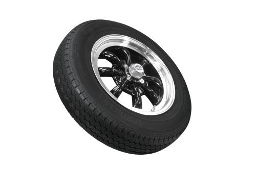 VW Bug Wheel & Tire Package, Yokohama Tires & EMPI 4 Lug 8 Spoke Black/Polished Wheels. Set Of 4 - Moore Parts