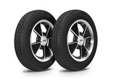 VW Bug Wheel & Tire Package, Yokohama Tires & EMPI 4 lug Black/Polished Wheels Set Of 4 - Moore Parts