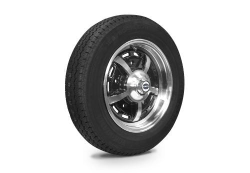 VW Bug Wheel & Tire Package, Yokohama Tires & EMPI 5 Lug Sprintstar Black/Polished Wheels Set Of 4 - Moore Parts