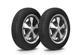 VW Bug Wheel & Tire Package, Yokohama Tires & EMPI 5 Lug W/ Alloy Black/Polished Wheels Set Of 4 - Moore Parts