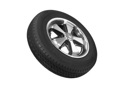 VW Bug Wheel & Tire Package, Yokohama Tires & EMPI 5 Lug w/ Alloy Black/Polished Wheels Set Of 4 - Moore Parts