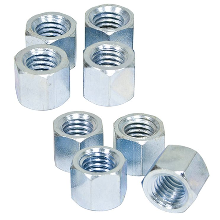 Vw Bug Zinc Plated Intake / Exhaust Nut, 8mm-1.25mm, 11mm Hex Head, Set Of 8 - Moore Parts
