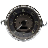 VW Bus 0 - 140 KMH Speedometer By Smiths, Brown Dial, Chrome Bezel - Moore Parts