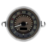 VW Bus 0 - 200 KMH Speedometer By Smiths, Brown Dial, Chrome Bezel - Moore Parts