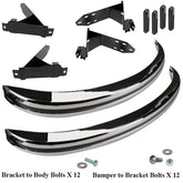Vw Super Beetle 1971 - 73 Front And Rear Bumper Kit With Brackets, Hardware, Seals - Moore Parts