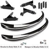 Vw Super Beetle 1971 - 73 Front And Rear Bumper Kit With Brackets, Hardware, Seals - Moore Parts