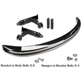 Vw Super Beetle 1971 - 73 Front Bumper Kit With Brackets, Hardware, Seals - Moore Parts