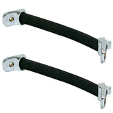 VW Type 2 Bus Inside Door Pull Grab Handle, Black & Chrome Trim 1968 - 79, Pair - Moore Parts