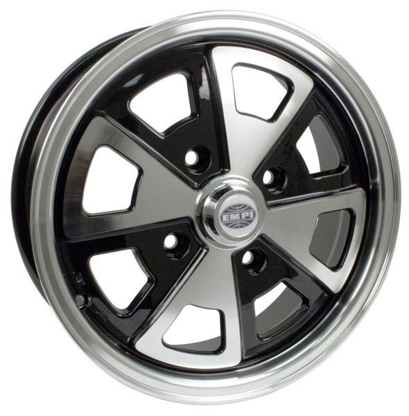 15" X 5 - 1/2" Porsche 4 Lug Empi 914 Alloy Wheel Includes Cap - Valve Stem - Moore Parts