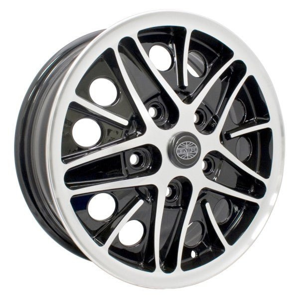 15" X 5 - 1/2" Vw Bus 5 Lug Black Empi Cosmo Wheel Includes Cap - Valve Stem - Moore Parts