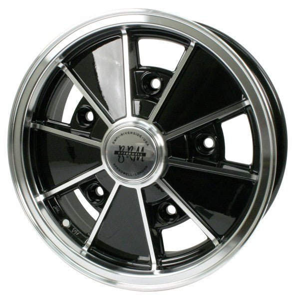 15" X 5" Vw Bug 5 Lug Black Empi BRM Wheel Includes Cap - Valve Stem - Moore Parts