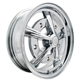 15" X 5" Vw Bug 5 Lug Chrome Raider Wheel Includes Cap - Valve Stem - Moore Parts