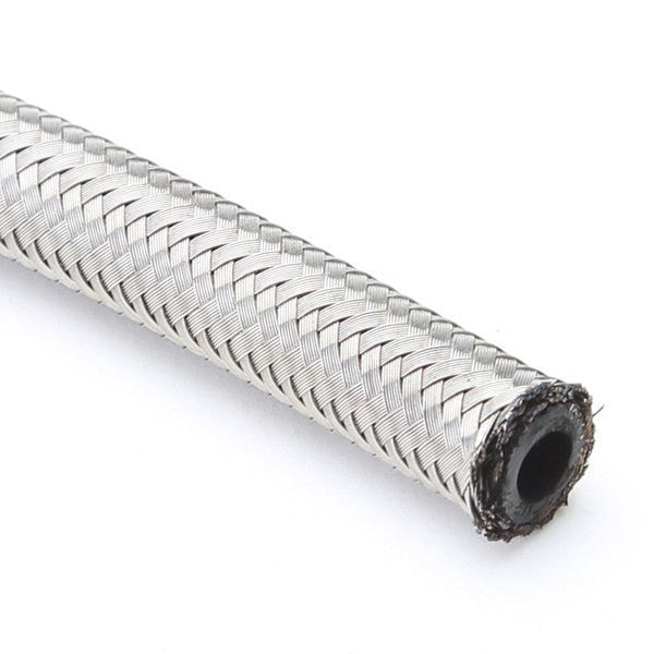 - 4 AN Double Braided Stainless Steel Hose 1/4" Inner Diameter, 5 Feet - Moore Parts