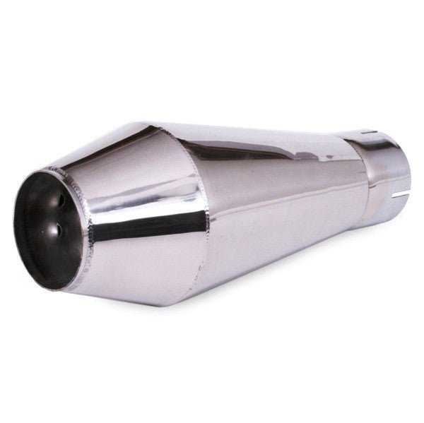 5" Stainless Bomb Shell Muffler With 3" Clamp On Opening. 13" Length - Moore Parts