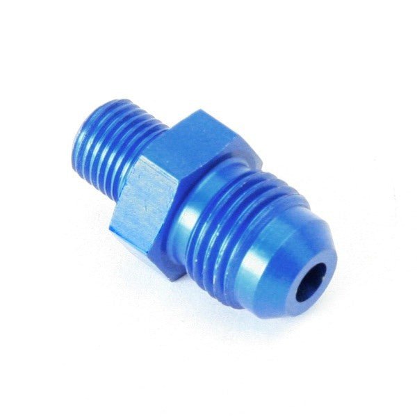 An Hose Adapter Fitting - Male 10mm X 1.0 To Male 6 / Straight - Blue - Moore Parts
