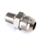 An Hose Adapter Fitting - Male 1/4" NPT To Male 8 / Straight - Steel - Moore Parts
