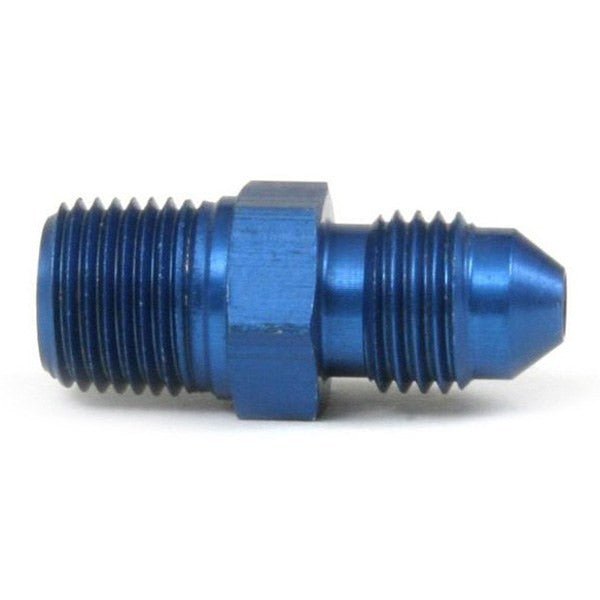 An Hose Adapter Fitting - Male 1/8" NPT To Male 3 / Straight - Blue - Moore Parts