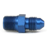An Hose Adapter Fitting - Male 1/8" NPT To Male 3 / Straight - Blue - Moore Parts