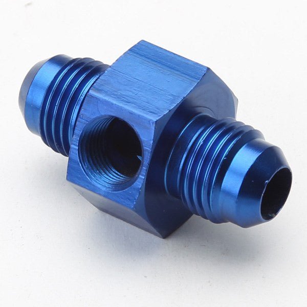 An Union Adapter For Pressure Gauge - Male 6 To Male 6 - Blue - Moore Parts