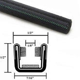 Automotive Felt Window Channel. 32.5" Long - 1/2" Wide - 1/2" Tall, Pair - Moore Parts