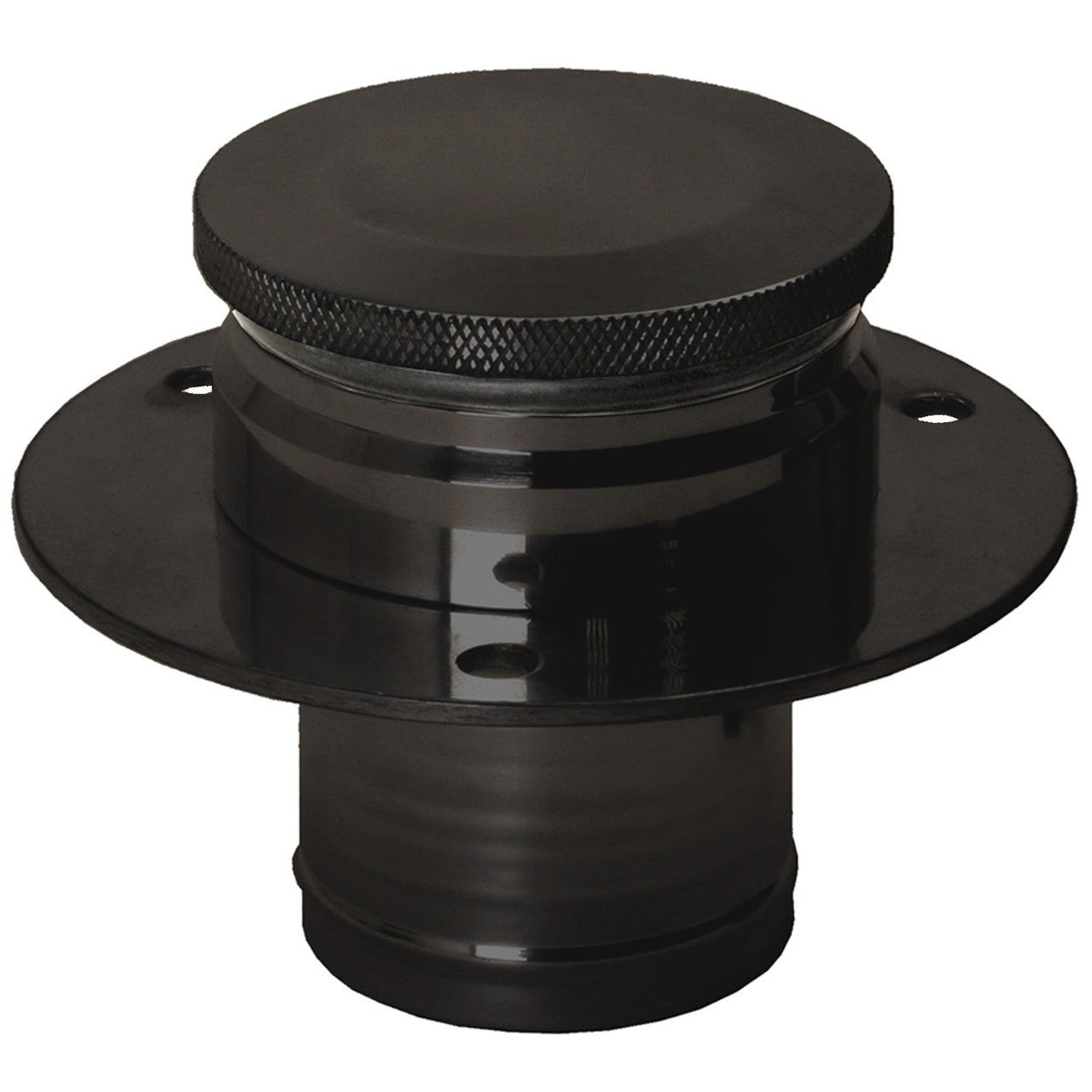 Black Aluminum Fuel Tank Filler Neck, Gas Cap And Weld - On Steel Bracket - Moore Parts