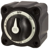 Blue Sea Black Battery Selector Switch Single - Dual Battery Operation K4 - 16 - 126BK - Moore Parts