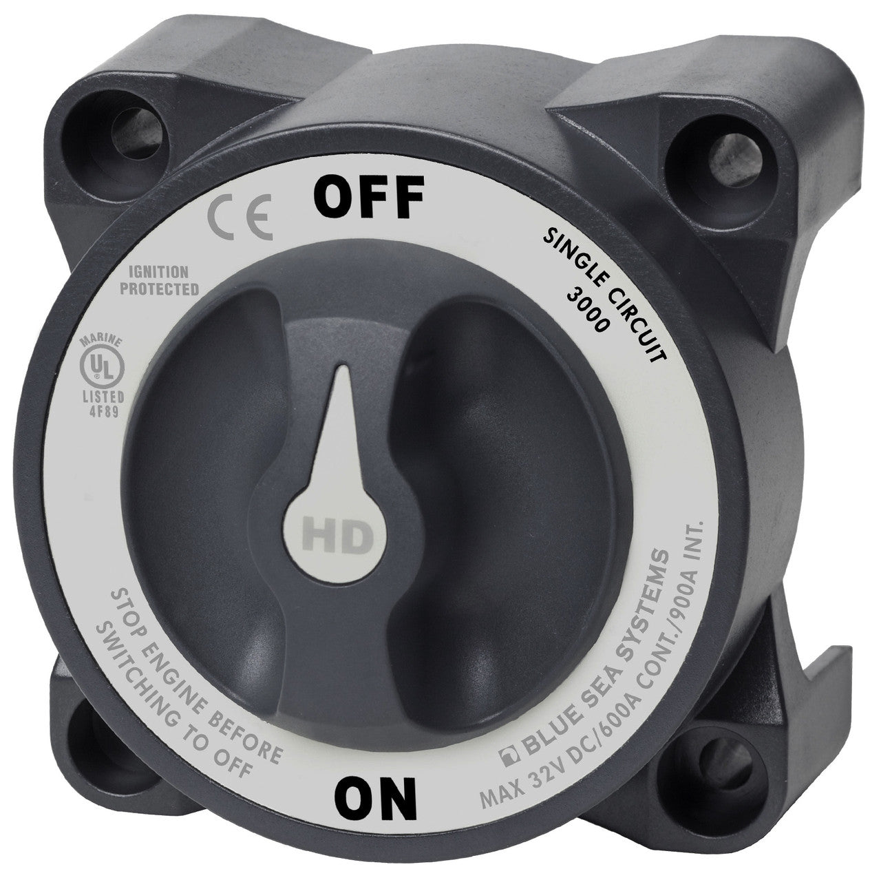 Blue Sea Grey Battery Cut - Off Switch Single Battery Operation K4 - 16 - 135 - Moore Parts